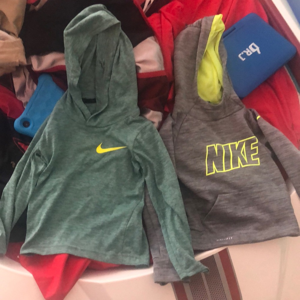 Two 3t Nike Drifit hoodies